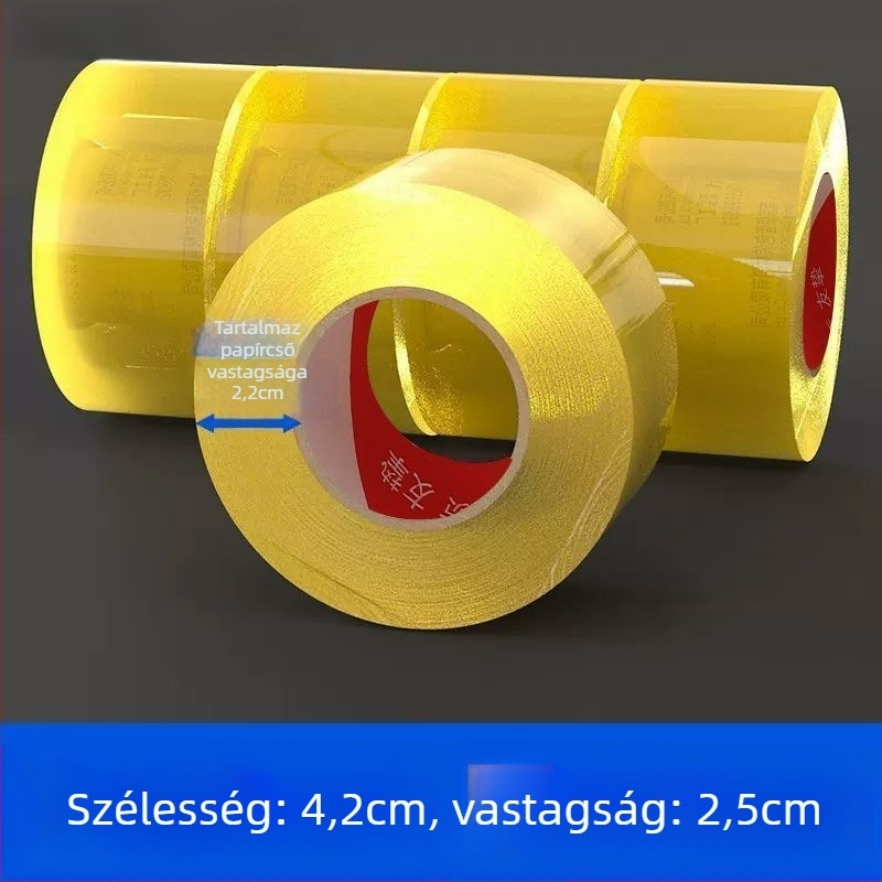 Átlátszó BOPP csomagoló szalag, vastagított zárószalag, nagy tekercs