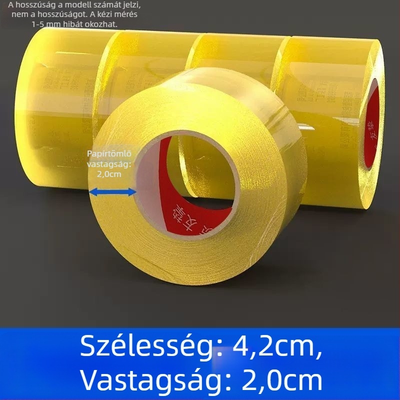 Átlátszó BOPP csomagoló szalag, vastagított zárószalag, nagy tekercs