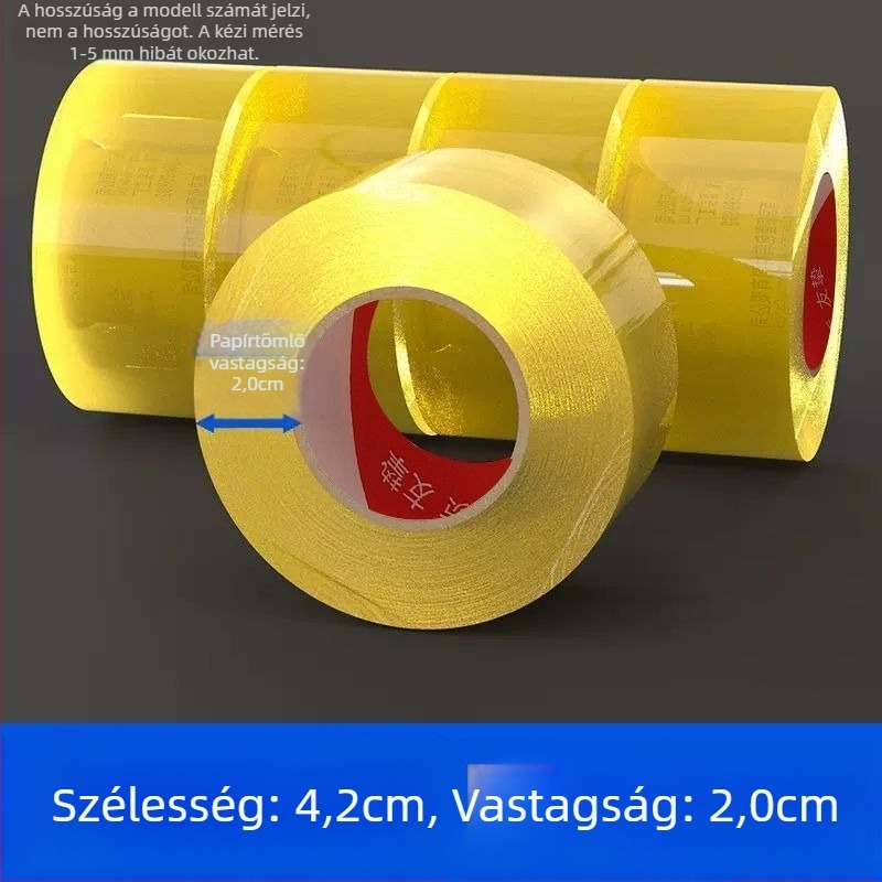 Átlátszó BOPP csomagoló szalag, vastagított zárószalag, nagy tekercs