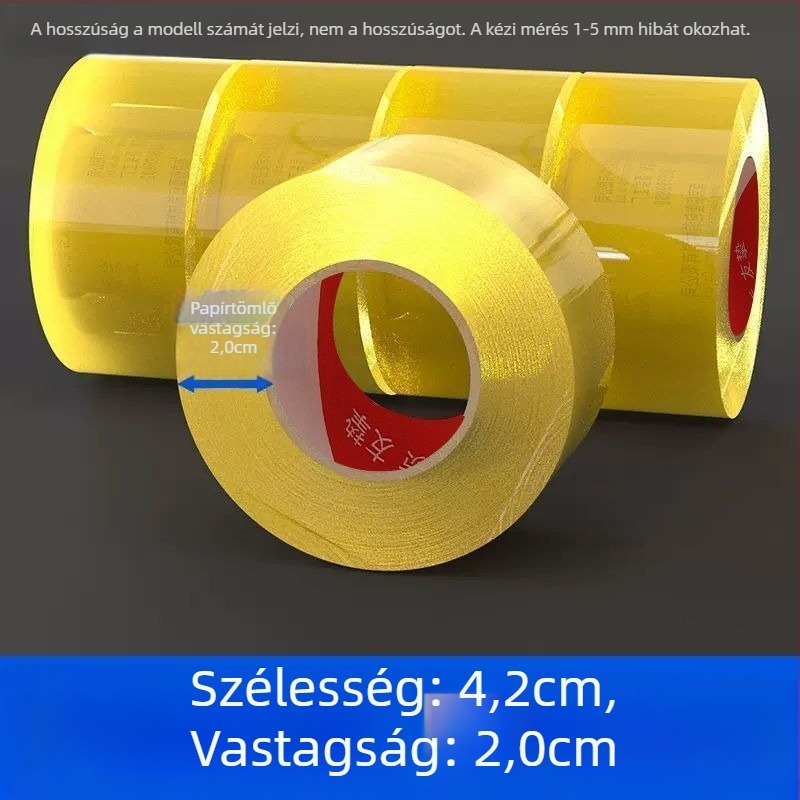 Átlátszó BOPP csomagoló szalag, vastagított zárószalag, nagy tekercs