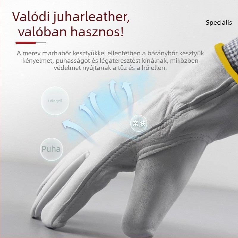 GHN011 Juhbőr hegesztő kesztyűk