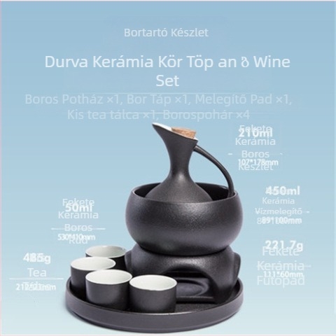 Porcelánból készült bormelegítő edény, kínai stílusú melegítő készlet, prémium minőségű bor eszközök logóval