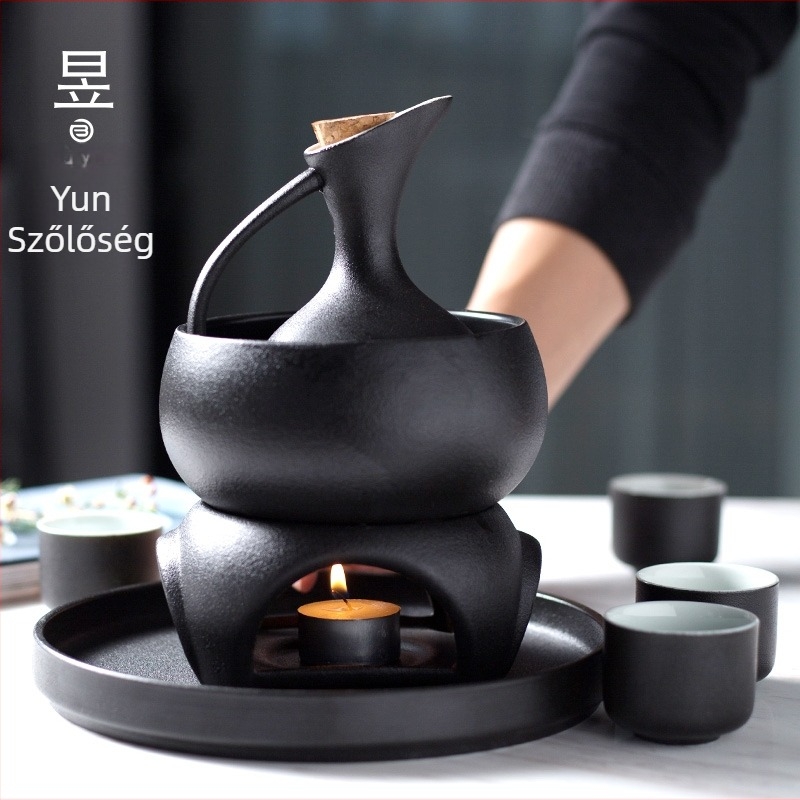 Porcelánból készült bormelegítő edény, kínai stílusú melegítő készlet, prémium minőségű bor eszközök logóval