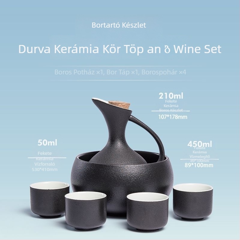 Porcelánból készült bormelegítő edény, kínai stílusú melegítő készlet, prémium minőségű bor eszközök logóval