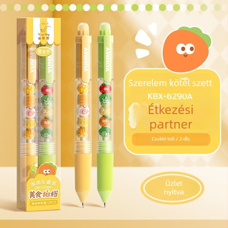 Kaba bear String Pen zselés toll, műanyag test, törölhetetlen, hegyanyaga: egyéb anyagok.
