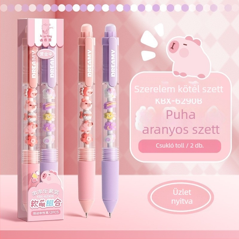 Kaba bear String Pen zselés toll, műanyag test, törölhetetlen, hegyanyaga: egyéb anyagok.