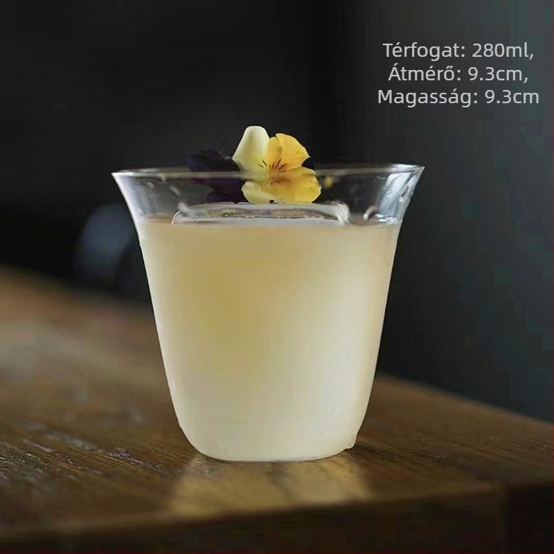 Kristály koktél pohár nyomtatott logóval, első osztályú minőség, kapacitás 301–400 ml
