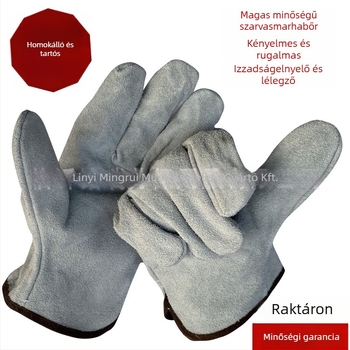 Mingrui hegesztő kesztyűk – borjúbőr split, izolált és kopásálló hegesztéshez