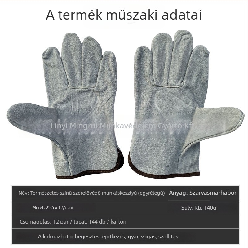 Mingrui hegesztő kesztyűk – borjúbőr split, izolált és kopásálló hegesztéshez