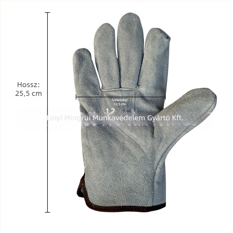 Mingrui hegesztő kesztyűk – borjúbőr split, izolált és kopásálló hegesztéshez