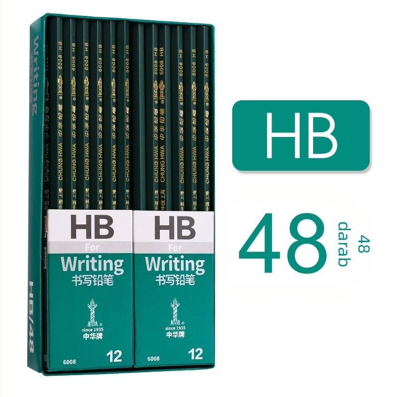 HB ceruza 6008 modell – fa testű, gyerekek írásgyakorlására, első osztályosoknak és óvodásoknak, törésálló