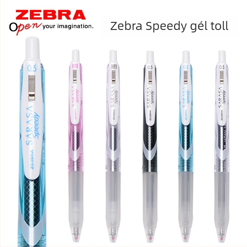 Zebra JJZ33 gél toll gyorsan száradó tinta, fekete, puha fogó, kattintásos mechanizmus