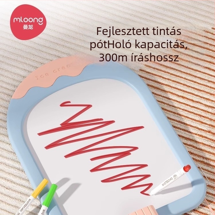 Manlong gyermekeknek szánt törölhető fehér tábla marker, nem toxikus, műanyag ház, modell B220235487, egy darabos csomagolás