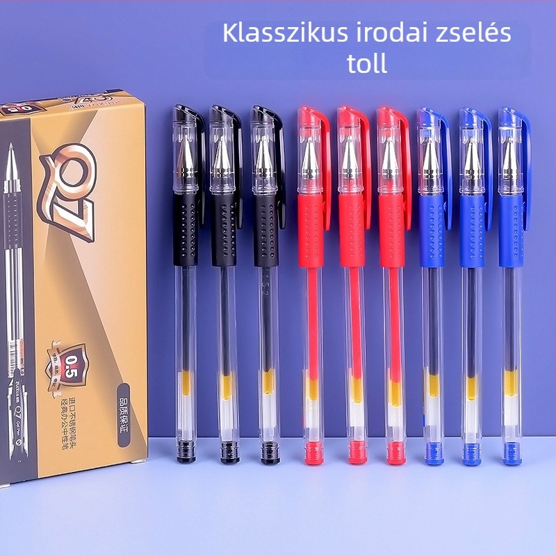 Q7 golyóstoll Bullet típusú, 0,5 mm, wolfram tollhegy, műanyag test, kupak