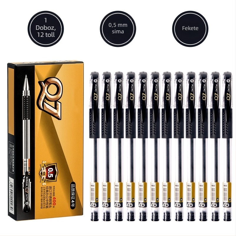 Q7 golyóstoll Bullet típusú, 0,5 mm, wolfram tollhegy, műanyag test, kupak