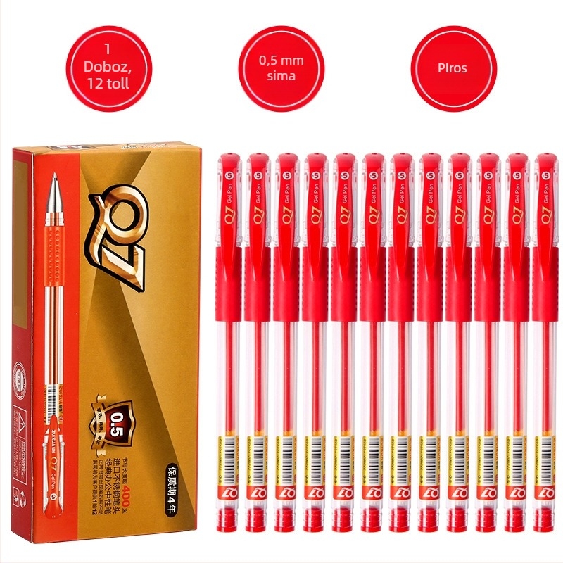 Q7 golyóstoll Bullet típusú, 0,5 mm, wolfram tollhegy, műanyag test, kupak