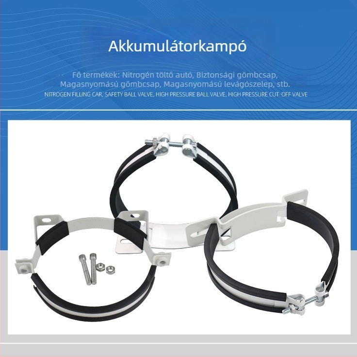 Rögzített hidraulikus akkumulátor karima fogó | Nominális átmérő: 1; Rögzítő átmérők: 219/299/114/1123/152; Márka: KX; Alkalmazás: rögzített akkumulátor