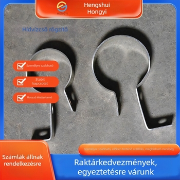 Egyedi gyártmányú híd vízelvezető csőbilincs - PVC csőklipsz, rozsdamentes acél, névleges Ø38–152 mm, rögzítő Ø60–120 mm