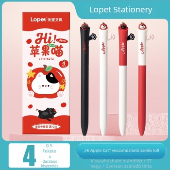Lopet LT-2152 kihúzható gél toll diákoknak, sima írás feladatokhoz