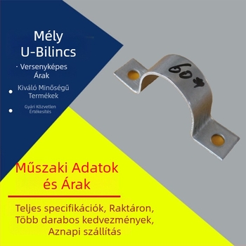 Galvanizált U-formájú csőbilincs forgalmi jelzőtáblák rögzítéséhez oszlopon, megerősített