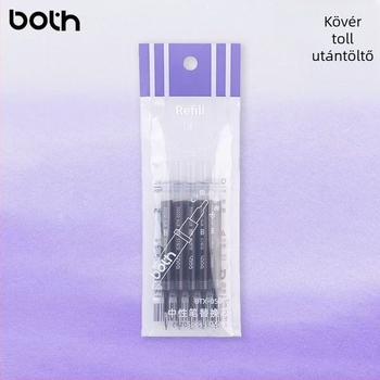 BOTH nyomógombos golyóstoll betét, fekete, 0,5 mm, kettős golyófej, nagy kapacitás
