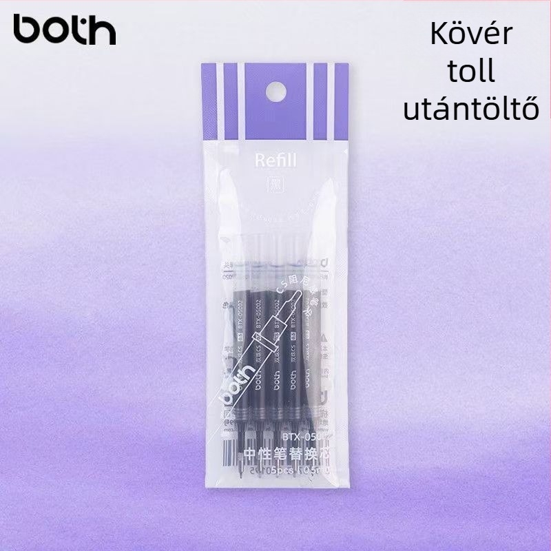 BOTH nyomógombos golyóstoll betét, fekete, 0,5 mm, kettős golyófej, nagy kapacitás