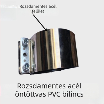 Rozsdamentes acél és öntöttvas csőbilincs a csatornához, csőbilincs készlet, méretek 2 hüvelyk és 8 hüvelyk