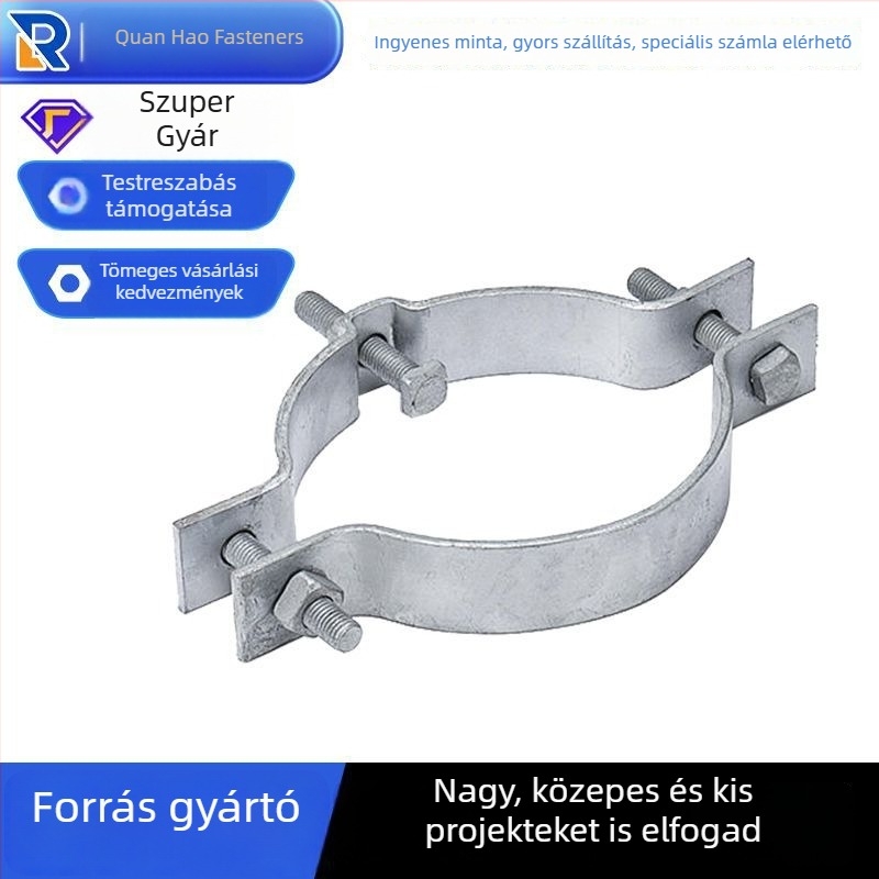 Forró-dip galvanizált kettős oldalú laposvas hurok plakátok és közlekedési táblák rögzítéséhez, elektromos kiegészítők