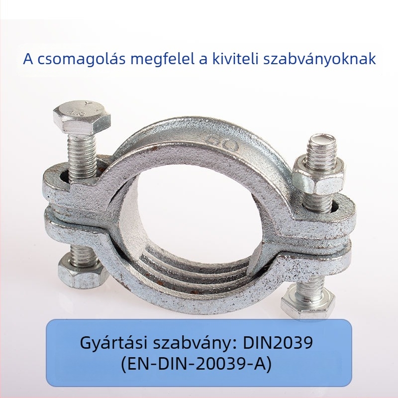 Nehéz vasöntvény csőbilincs, galvanizált, magas hőállóságú, tengeri nagynyomású csőbilincs, SL kettős spirálcső-köteg