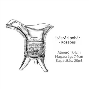 Antik háromlábú boros pohár retro luxus stílusban, üvegből készült, testreszabás és logónyomás, csomagolás papírdobozban