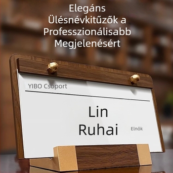 Akril asztali névjegykártya-kijelző állvány — Luton márka; Anyag: organikus üveg; Kategória: promóciós kijelző; Stílus: asztali