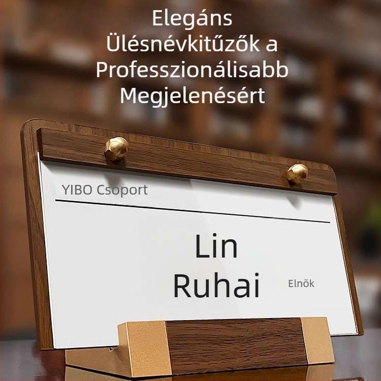 Akril asztali névjegykártya-kijelző állvány — Luton márka; Anyag: organikus üveg; Kategória: promóciós kijelző; Stílus: asztali