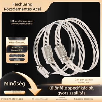304 rozsdamentes acél csőcsat, Feichuang Stainless Steel, műanyagcsövekhez és alumíniumfóliás csövekhez, Jiangsu származás