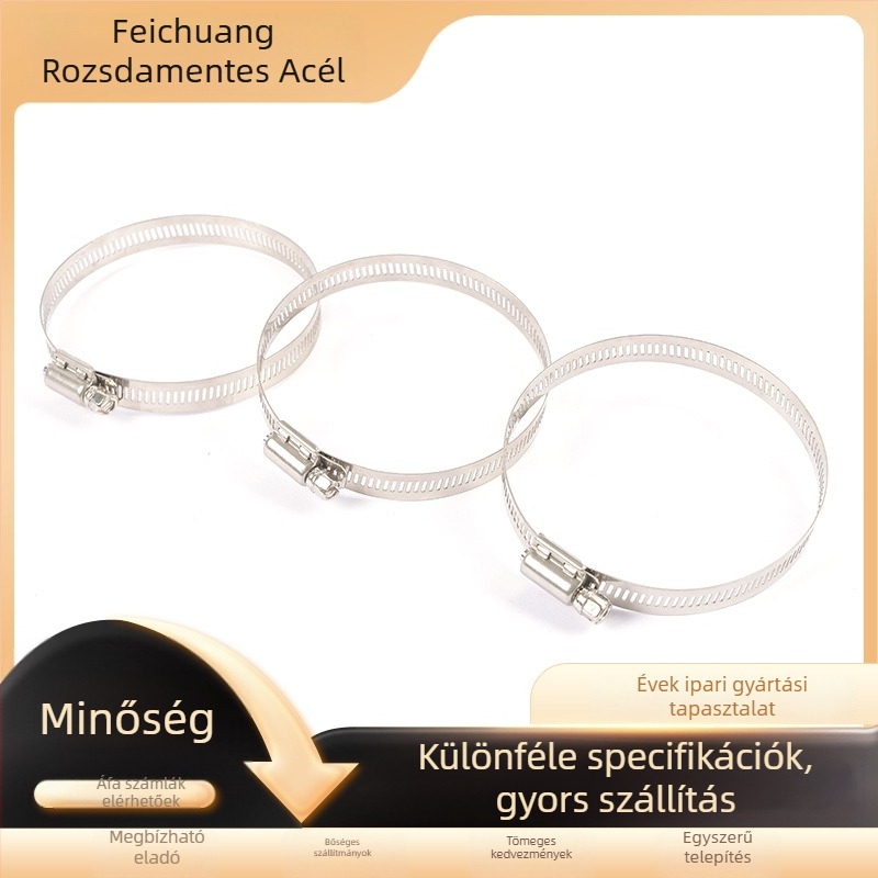 304 rozsdamentes acél csőcsat, Feichuang Stainless Steel, műanyagcsövekhez és alumíniumfóliás csövekhez, Jiangsu származás