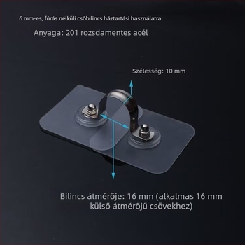 Rozsdamentes acélcsőbilincs fürdőszobai vízcsövekhez, U-alakú nyeregcsőbilincs vezetékek és gázcsövek számára, 1/2 hüvelykes négyzet keresztmetszetű csőhöz