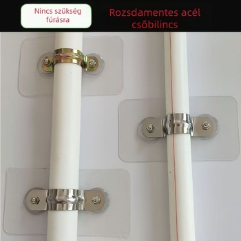 Rozsdamentes acélcsőbilincs fürdőszobai vízcsövekhez, U-alakú nyeregcsőbilincs vezetékek és gázcsövek számára, 1/2 hüvelykes négyzet keresztmetszetű csőhöz