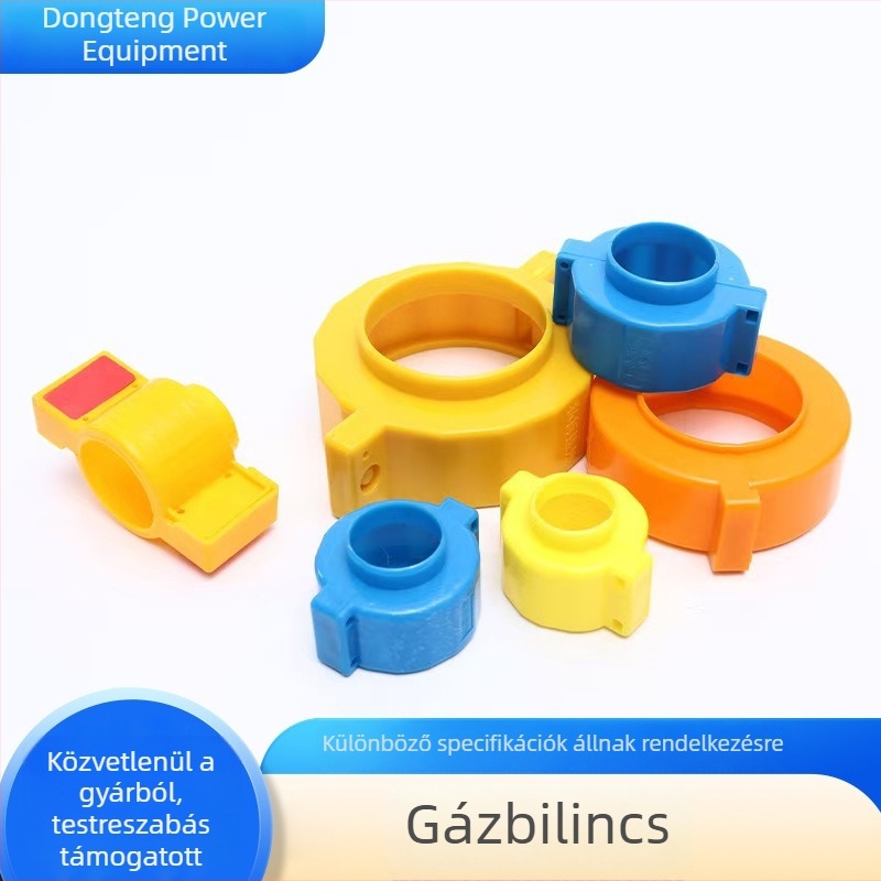 Gáz- és vízcső lopás elleni műanyag bilincs, zárócsat a vízmérőhöz és a gázcsatlakozáshoz