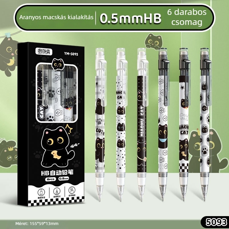 Mechanikus ceruza Zxb019, visszahúzható mechanizmussal, műanyag test