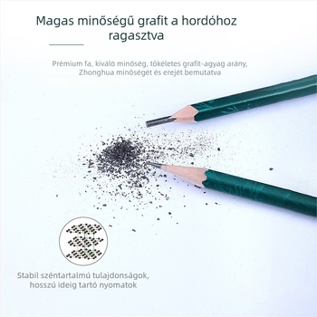 Fából készült ceruza, 2B grafitmaggal, 12 darabos csomag, íráshoz és vizsgákhoz