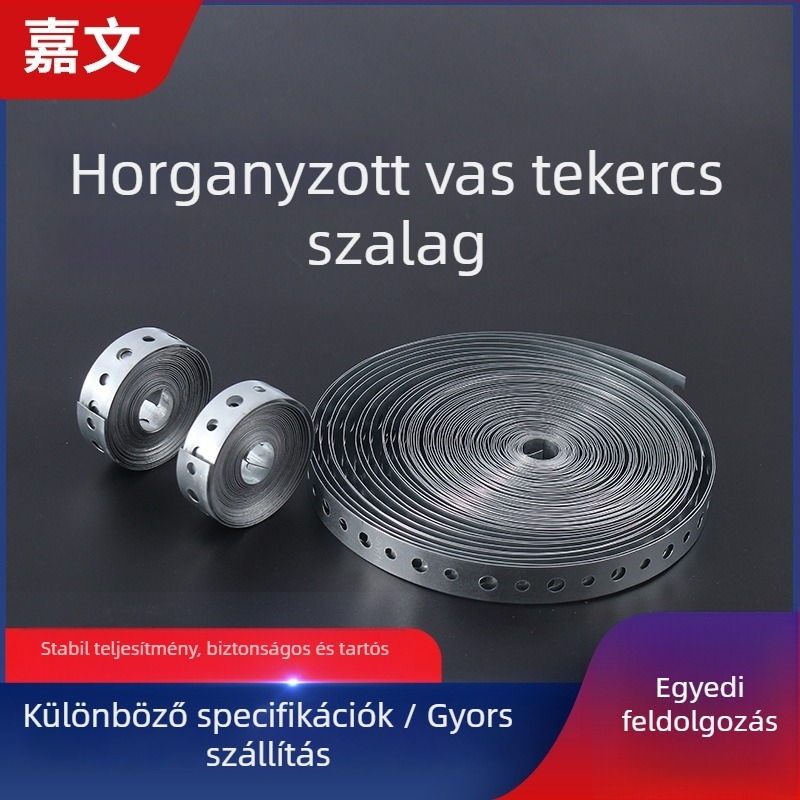 Cinkelt vasból készült szalag tömlőbilincsekhez és csőbilincsekhez, hosszok 3m/5m/15m/30m