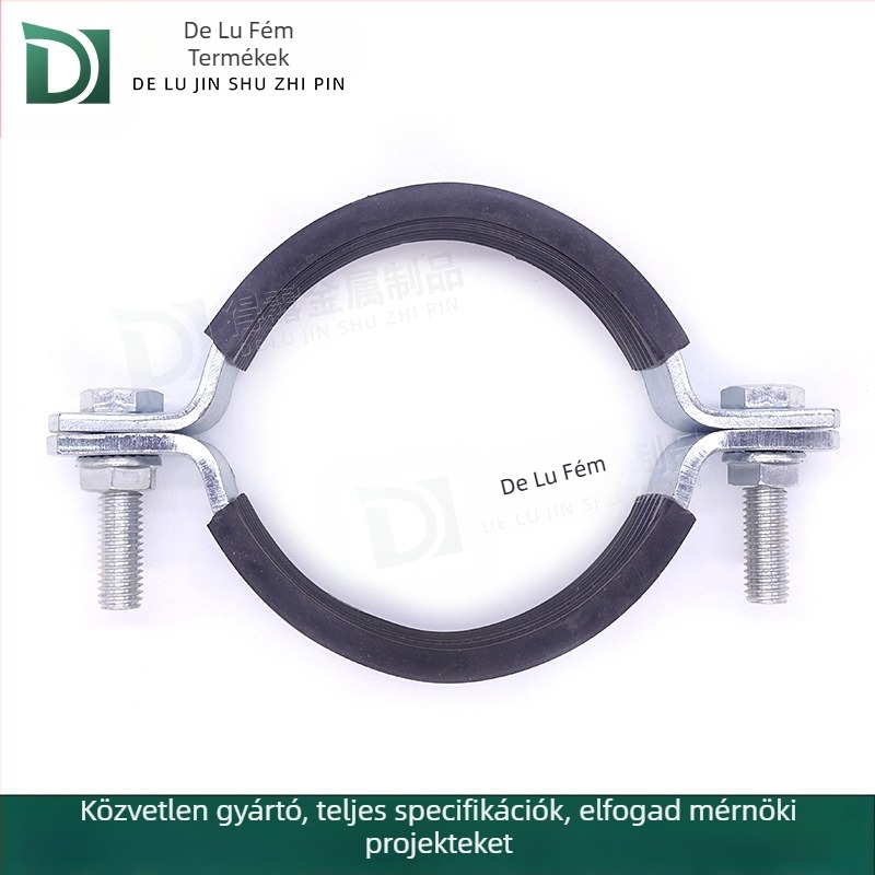 Dew O-típusú ütésbiztos tartó gumírozott csiptetővel a csőfolyosóhoz, O-alakú csőköteg, névleges Ø26 mm, rögzítő Ø25 mm, márka Dew