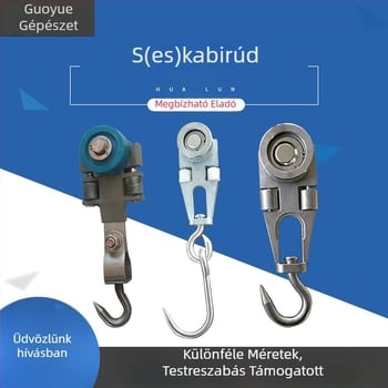 Guoyue Rozsdamentes acélból készült vágósori függő görgő rendszer egysoros/dubla sínnel – emelés disznók, szarvasmarhák és juhok számára