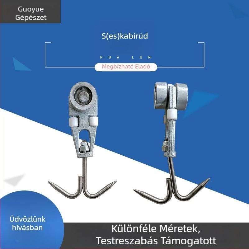 Guoyue Rozsdamentes acélból készült vágósori függő görgő rendszer egysoros/dubla sínnel – emelés disznók, szarvasmarhák és juhok számára