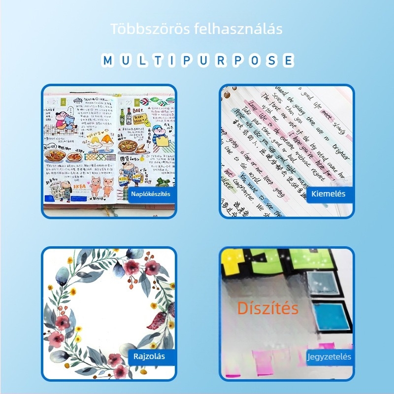 Jumeng kiemelő tollkészlet JM-0011, műanyag tok, dobozos csomagolás, egyoldalas