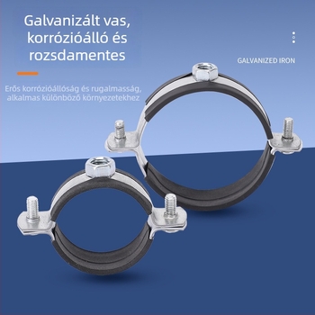 Vasból készült vastagfalú csőbilincs, testreszabható, termékkód Jx-08191
