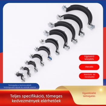 Vasból készült vastagfalú csőbilincs, testreszabható, termékkód Jx-08191