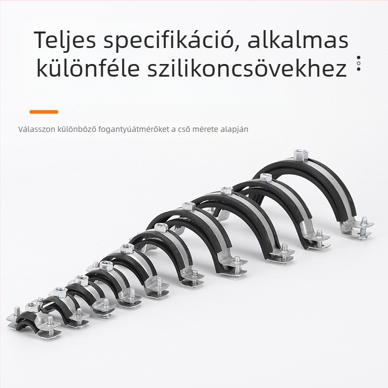 Vasból készült vastagfalú csőbilincs, testreszabható, termékkód Jx-08191