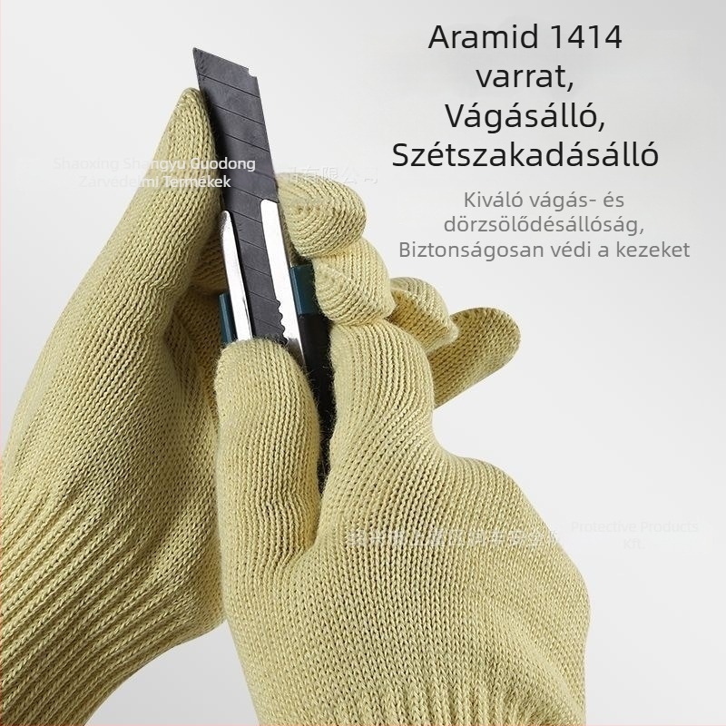 Runfeng aramid Kevlar 1414 kesztyűk (vágásálló, hőálló, kopásálló, lángálló)