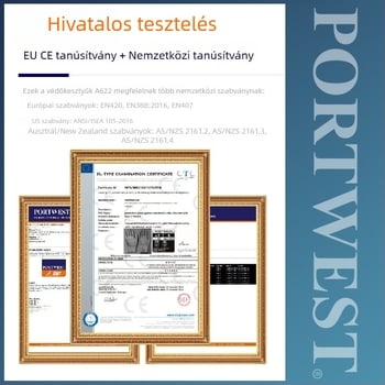 Portwest HPPE vágásbiztos kesztyűk PU bevonatú tenyérrel, szigetelve, EN 388 szint 5