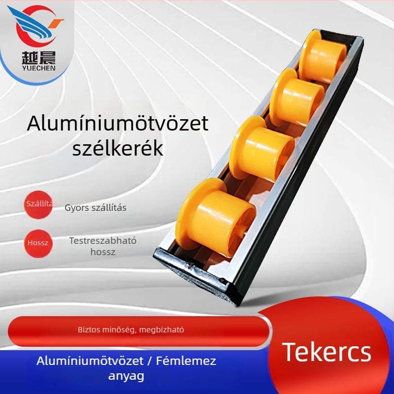 Alumínium-ötvözet sín rozsdamentes acél éllel – megerősített raktári polcokhoz